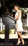 Eva Longoria in white at the 2008 ALMA Awards Nominations