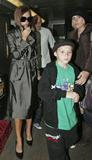 Victoria Beckham and her kids in London airport