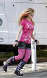 Avril Lavigne Pics beehive hairdo black fishnet stockings filming photo shoot inside The Viper Room nightclub Hollywood