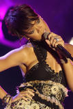 Rihanna shows legs and nice cleavage as she performs during Casablanca Concert in Casablanca, Morocco